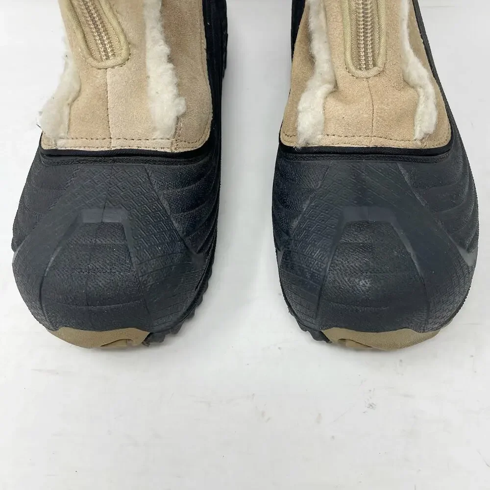 Columbia Tan Powder Bunny Snow Boots Youth 6 Zip
